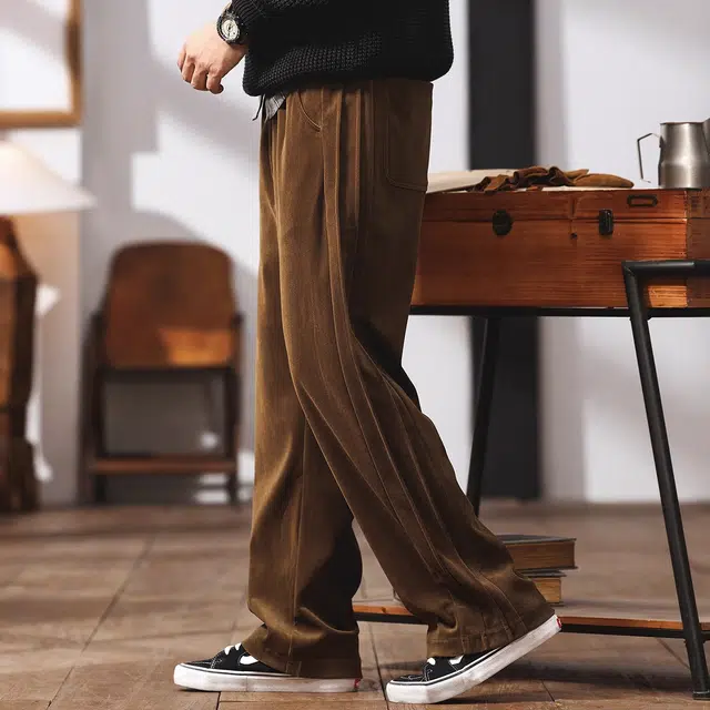 格蓝鹿 美式立体美拉德水洗复古潮牌百搭重磅宽松休闲垂感阔腿工装裤 男女同款