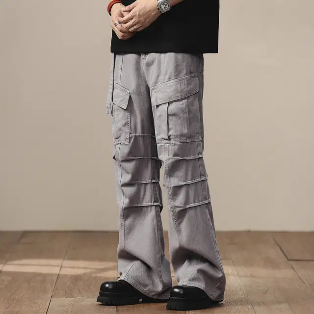 格蓝鹿 美式水洗宽松潮牌工装裤 男款