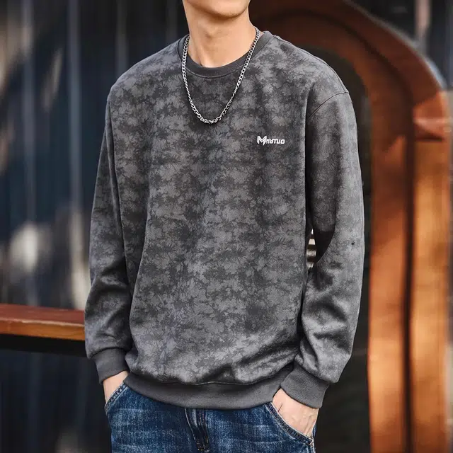 格蓝鹿 休闲宽松圆领卫衣 男款