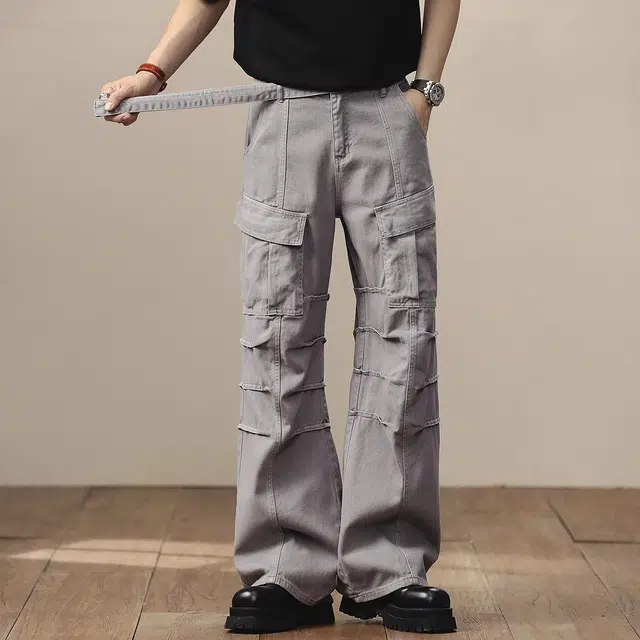 格蓝鹿 美式水洗宽松潮牌工装裤 男款