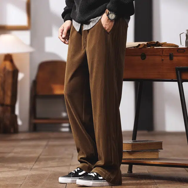 格蓝鹿 美式立体美拉德水洗复古潮牌百搭重磅宽松休闲垂感阔腿工装裤 男女同款