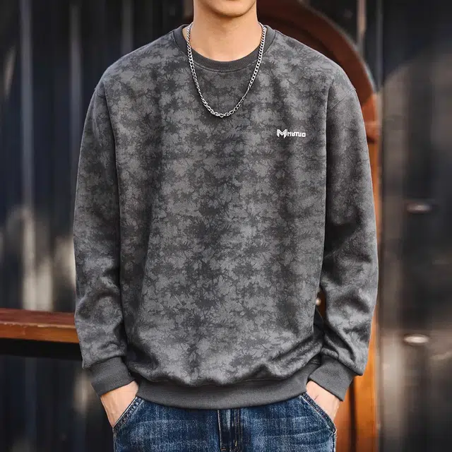 格蓝鹿 休闲宽松圆领卫衣 男款