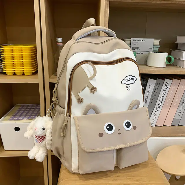 行途 可爱毛绒个性简约休闲 尼龙 双肩包 常规 女款 多色