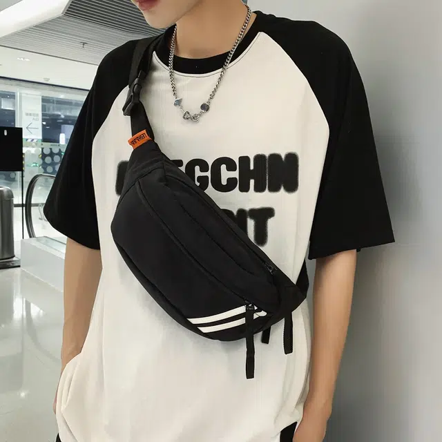行途 潮流女包时尚质感学生斜挎包休闲手机包百搭 尼龙 胸包 男女同款情侣款 多色