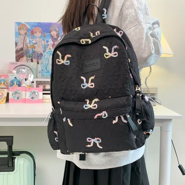 行途 小众高颜值日系百搭书包大容量初高中大学生电脑包 尼龙 双肩包 常规 女款 多色