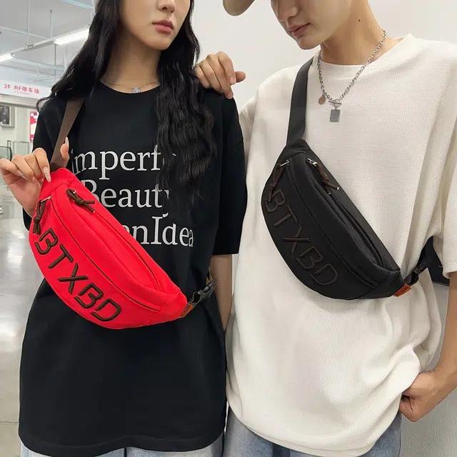 行途胸包男女背包字母斜挎包防泼水腰包女大容量单肩包运动潮牌男士包包