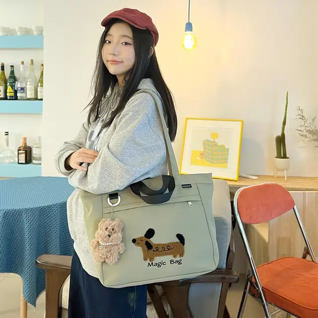 行途 高颜值外出简约小巧立体通勤加厚上班 复合布 托特包手提包 女款 多色