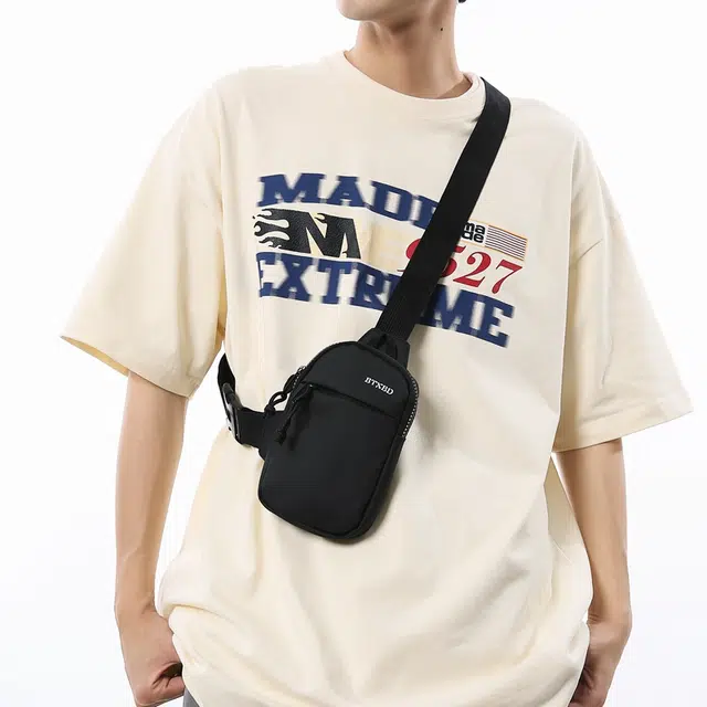 行途 时尚百搭 牛津纺 胸包 常规 男女同款情侣款 黑色/白色/蓝色/粉色/绿色