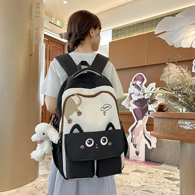 行途 可爱毛绒个性简约休闲 尼龙 双肩包 常规 女款 多色