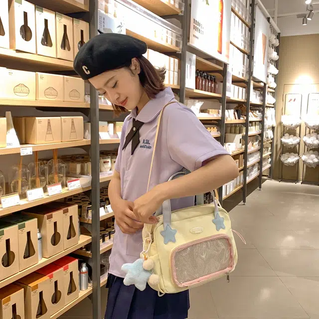 行途 时尚洋气纯色气质 涤棉 单肩斜挎包 女款 多色