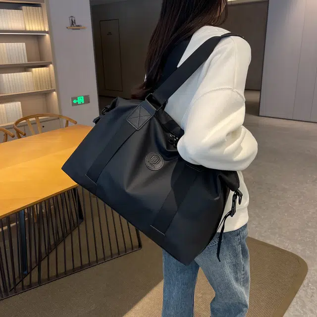 行途 韩版大容量 织物 健身包 中号 男女同款情侣款 黑色/粉色/酒红色/灰色/蓝色