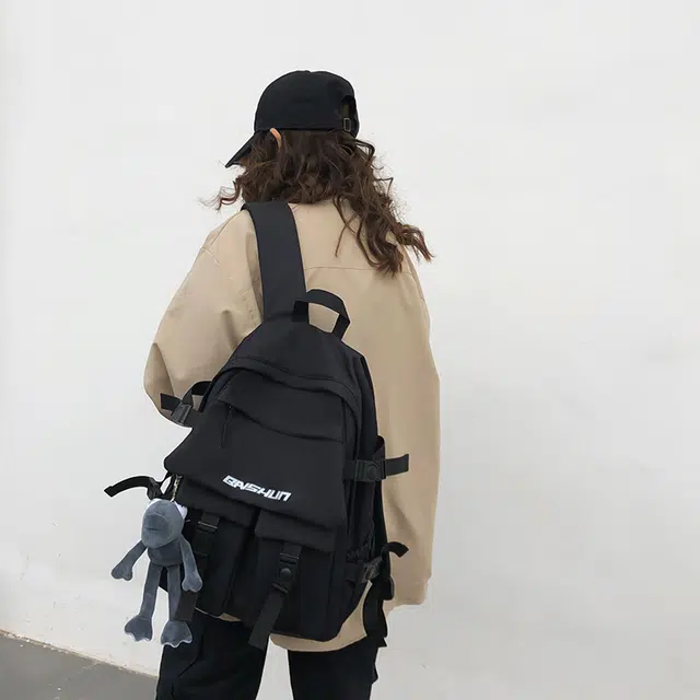 行途 运动潮流时尚 尼龙 双肩包 男女同款情侣款 黑色/蓝色/绿色
