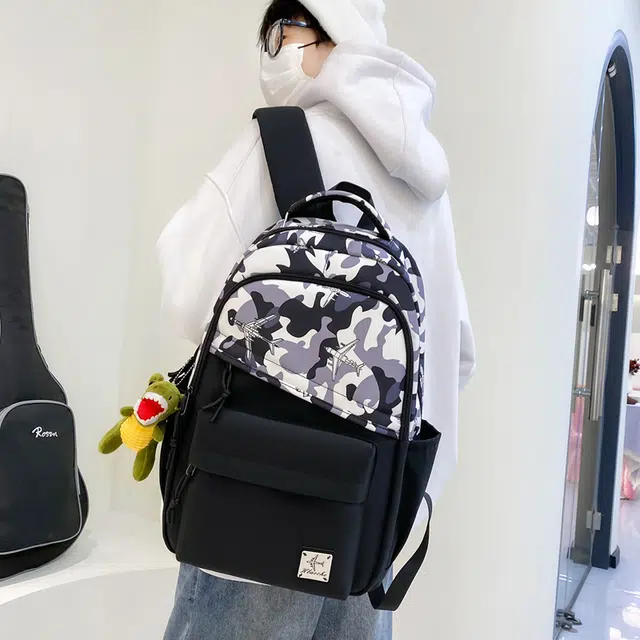行途 大学生大容量小众休闲旅行电脑 尼龙 背包双肩包 男女同款情侣款 多色