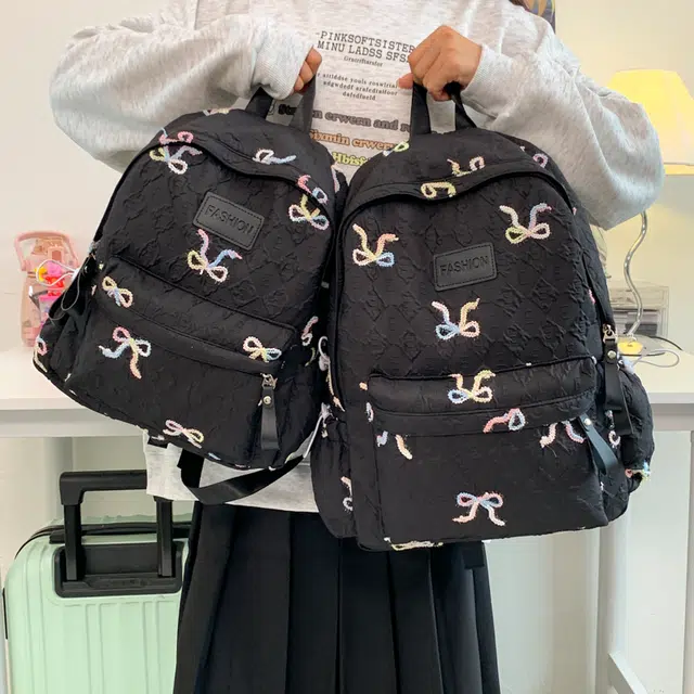 行途 小众高颜值日系百搭书包大容量初高中大学生电脑包 尼龙 双肩包 常规 女款 多色