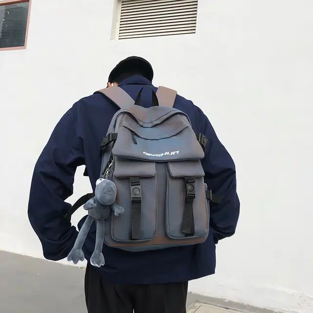 行途 运动潮流时尚 尼龙 双肩包 男女同款情侣款 黑色/蓝色/绿色