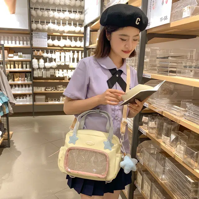 行途 时尚洋气纯色气质 涤棉 单肩斜挎包 女款 多色