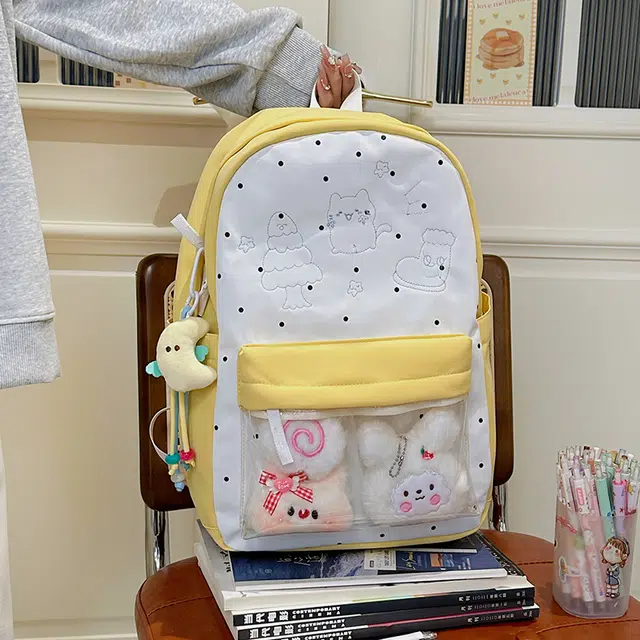 行途 高颜值可爱日系痛包学院透明 尼龙 双肩包 女款 多色