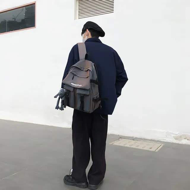 行途 运动潮流时尚 尼龙 双肩包 男女同款情侣款 黑色/蓝色/绿色