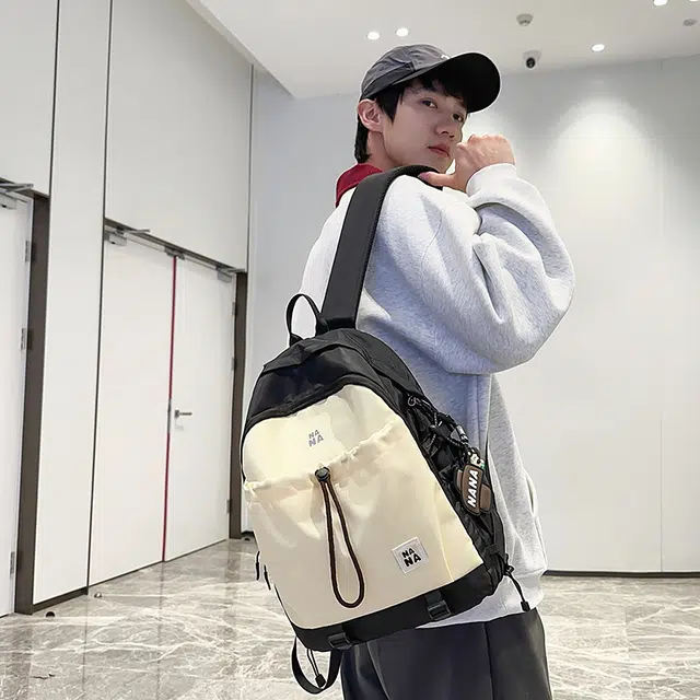 行途 潮流简约小众设计大容量 尼龙 双肩包 男女同款情侣款 多色