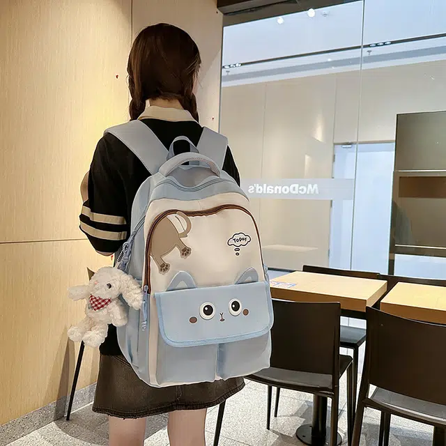行途 可爱毛绒个性简约休闲 尼龙 双肩包 常规 女款 多色