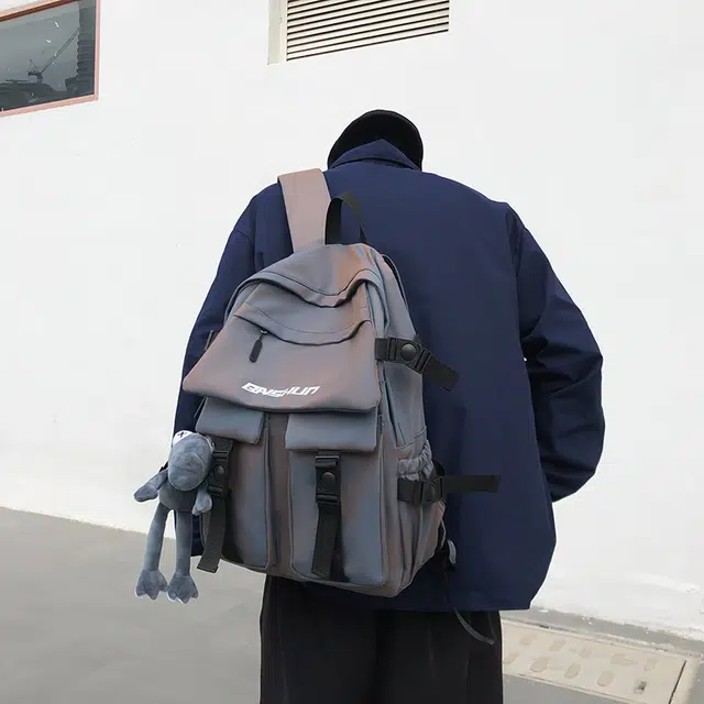 行途 运动潮流时尚 尼龙 双肩包 男女同款情侣款 黑色/蓝色/绿色