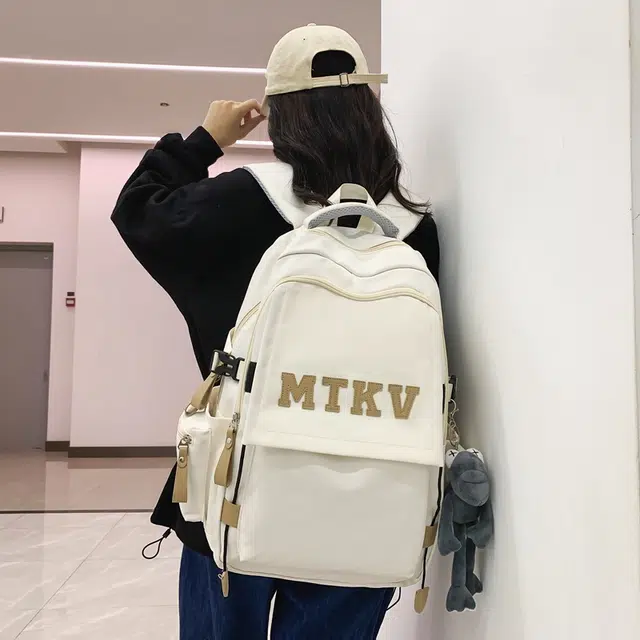 行途 韩版校园时尚拉链开合 尼龙 双肩包 常规 男女同款情侣款 黑色/白色/红色
