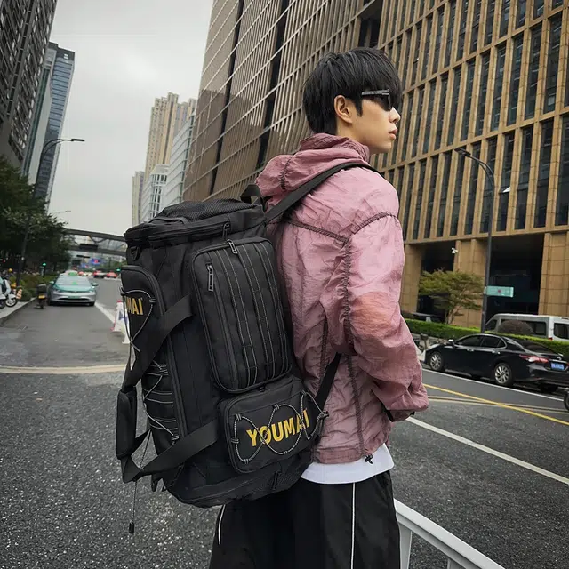 行途 大容量旅行袋短途多功能便携手提训练瑜伽包轻便防泼水待产包 尼龙 健身包 男女同款情侣款