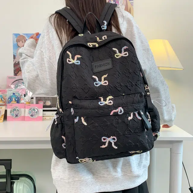 行途 小众高颜值日系百搭书包大容量初高中大学生电脑包 尼龙 双肩包 常规 女款 多色