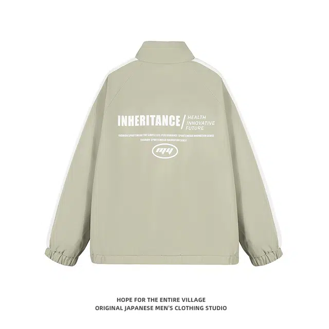 奇迹街区 潮牌秋季日系运动立领街头宽松百搭夹克外套 男女同款