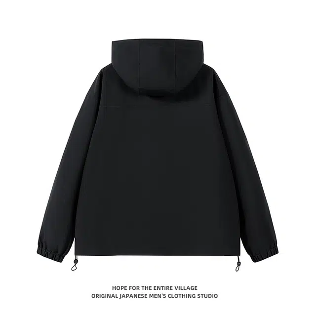 奇迹街区 日系街头连帽潮牌宽松防风冲锋衣机能夹克外套 男女同款