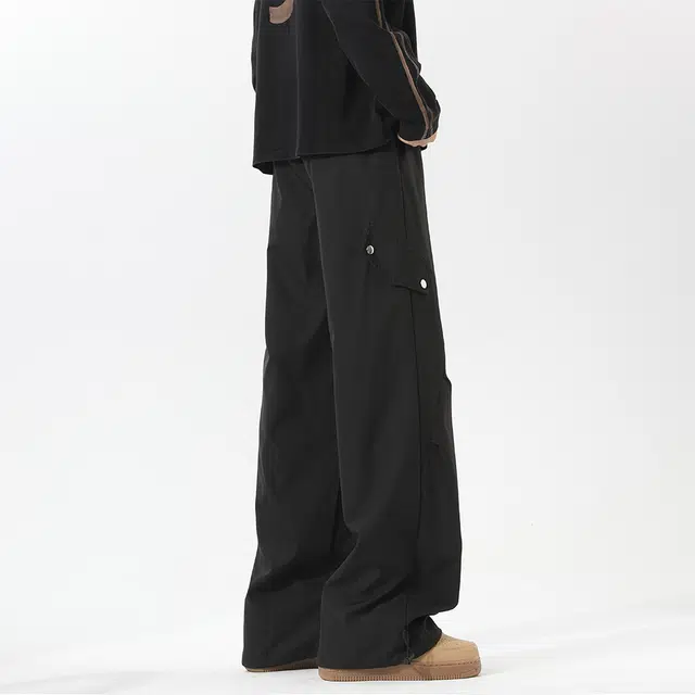 奇迹街区 美式工装高街运动复合机能登山裤多口袋潮牌潮流直筒山系户外时尚飞行员简约伞兵裤宽松垂感显瘦长裤休闲裤 男女同款