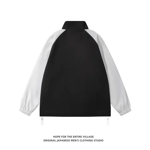 奇迹街区 秋季日系潮牌运动立领街头宽松百搭夹克外套 男女同款