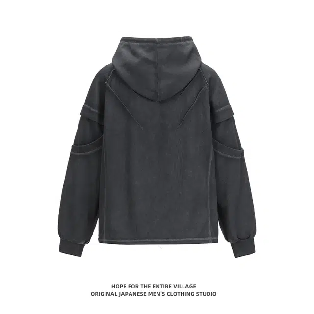 奇迹街区 美式复古连帽潮牌嘻哈百搭宽松情侣外套卫衣 男女同款