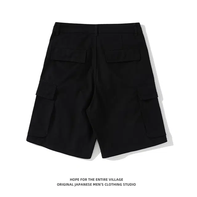 奇迹街区 日系复古夏季潮宽松五分休闲短裤 男女同款