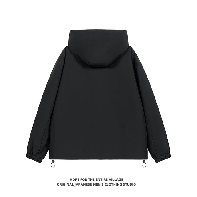 奇迹街区 日系街头连帽潮牌宽松防风机能冲锋衣夹克外套 男女同款