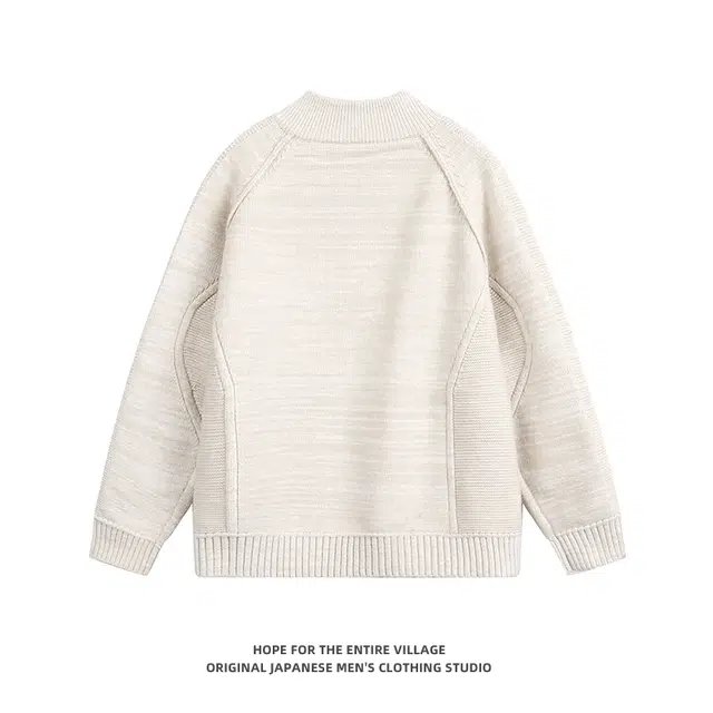 奇迹街区 复古简约潮牌宽松情侣线衫针织衫 男女同款