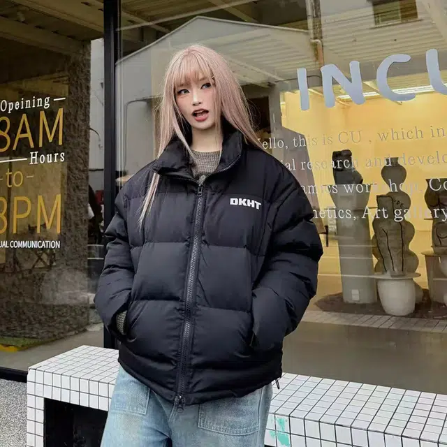 奇迹街区 美式基础撞色字母刺绣加厚情侣面包服百搭宽松潮流外套高街潮牌复古立领冬季棉服 男女同款