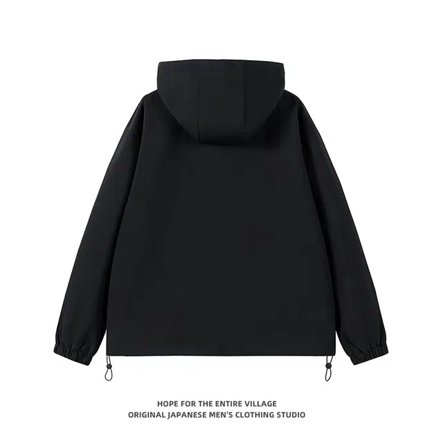奇迹街区 日系潮牌街头连帽宽松防风机能夹克外套 男女同款