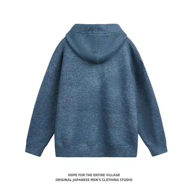 奇迹街区 复古简约潮牌宽松情侣外套线衫针织衫 男女同款