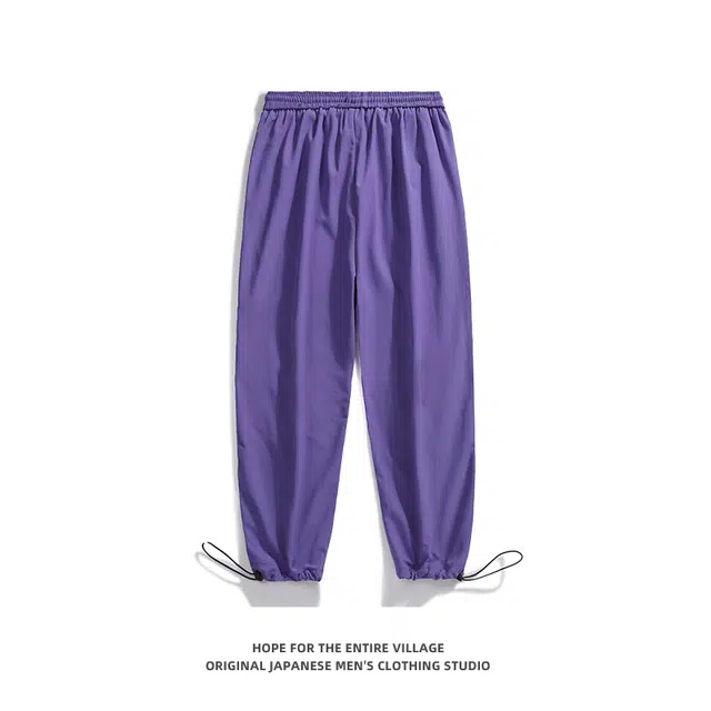 奇迹街区 日系简约潮牌宽松直筒百搭休闲裤 男女同款