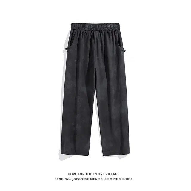 奇迹街区 日系简约潮牌直筒宽松阔腿百搭休闲裤 男女同款