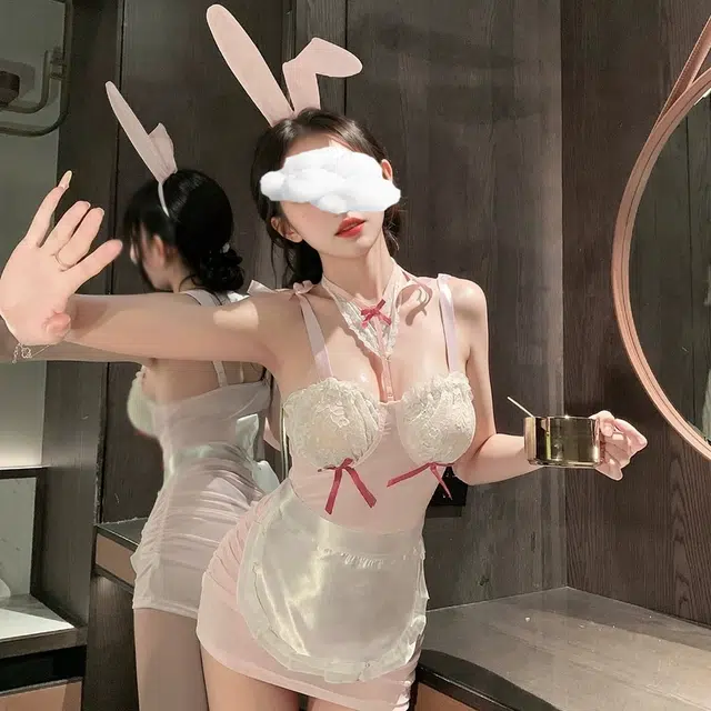 惠梦诗  情趣内衣性感透视网纱装兔女郎制服诱惑可爱纯欲套装