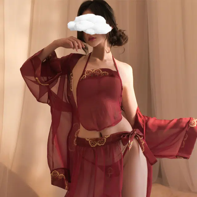 罗微兔  古风宫廷款肚兜禁欲系古典刺绣汉服