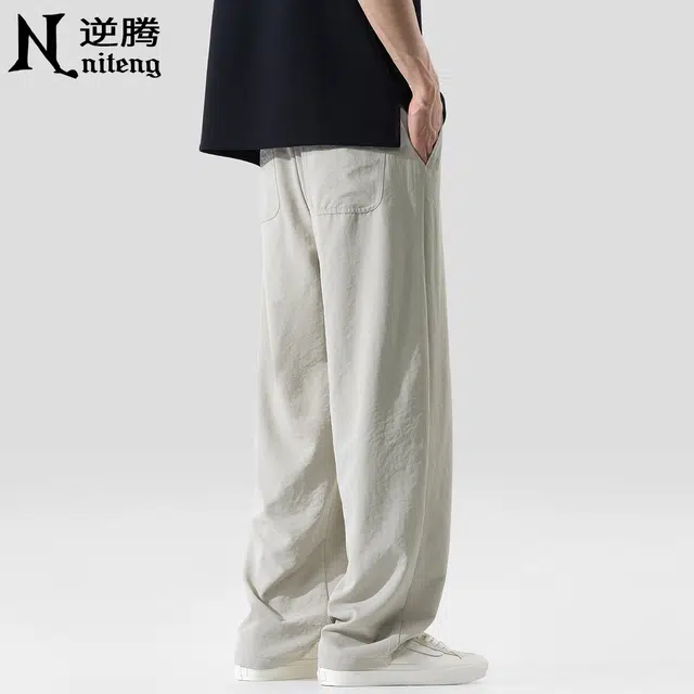 逆腾 潮牌速干宽松直筒简约百搭时尚休闲裤 男款