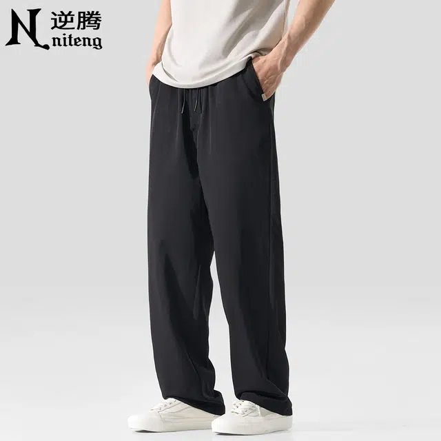 逆腾 潮牌速干宽松直筒简约百搭时尚休闲裤 男款