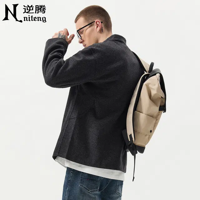逆腾 秋季立领绒面长袖上衣男潮牌宽松半拉链款男士慵懒休闲卫衣 男款
