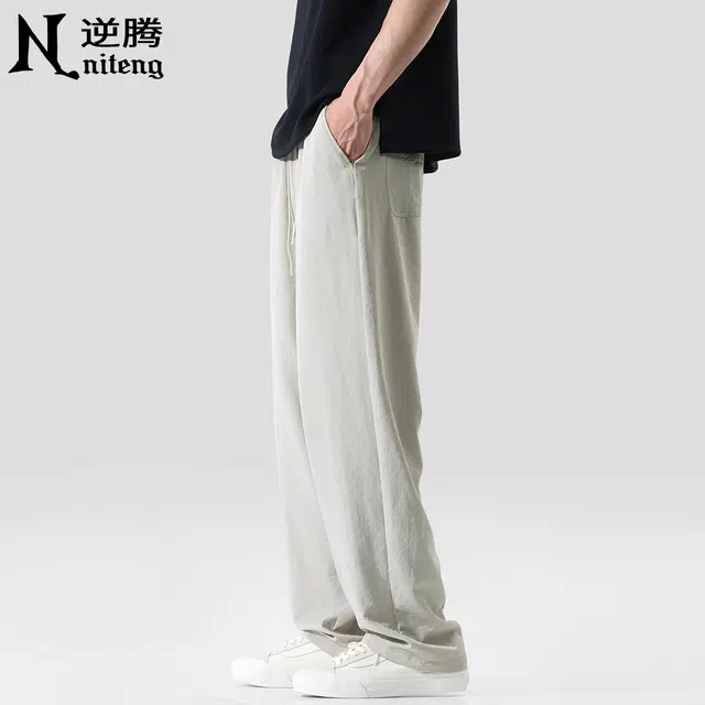 逆腾 潮牌速干宽松直筒简约百搭时尚休闲裤 男款