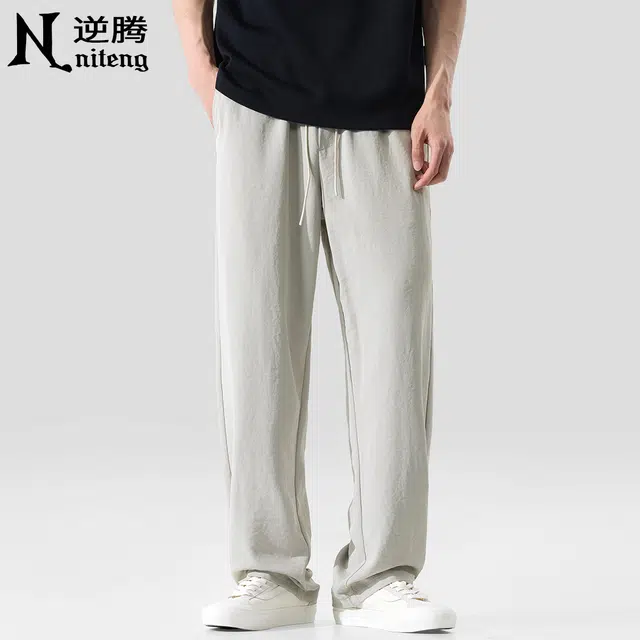 逆腾 潮牌速干宽松直筒简约百搭时尚休闲裤 男款