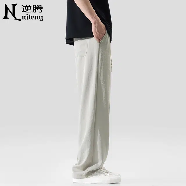逆腾 潮牌速干宽松直筒简约百搭时尚休闲裤 男款