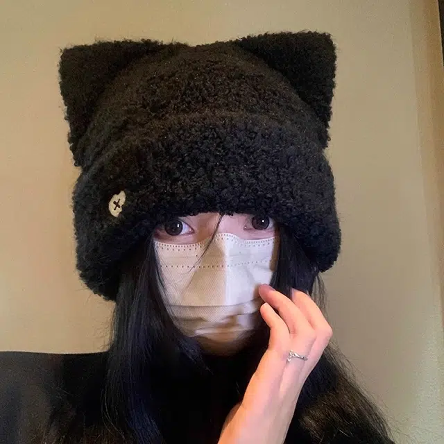 杨同学 可爱百搭保暖舒适 绒线 帽子 男女同款情侣款